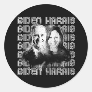 Retro Biden Harris Pride Runt Klistermärke
