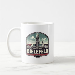 Retro Bielefeld Skyline Kaffemugg
