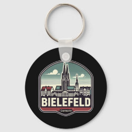 Retro Bielefeld Skyline  Nyckelring