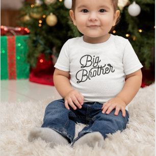 Retro Big Brother Black Typography T Shirt