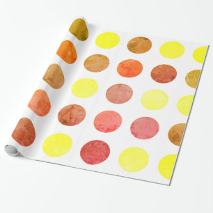 Retro Big Distress Colorful Polka dots Mönster Presentpapper