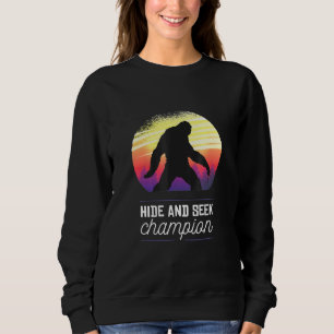 Retro Big Foot Gömma Sök Världsmästare Sol Grafi T Shirt