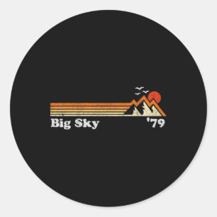 Retro Big Himlar Ski Resort Colorado Snowboard Ski Runt Klistermärke
