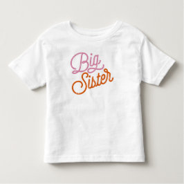 Retro Big Sister Colorful Rosa T Shirt