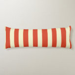Retro Big Top Stripe Body Pillow Kroppskudde<br><div class="desc">Stega högerna, folk! Stega högerna upp till fantastisk Retro Big Top Stripe Body Pillow. Ja, kom en kom alla! Det klassiska mönster har breda, röda och grädda rand som påminner om en stor toppcirkus tält. Den här designen paras utmärkt med StrangeLittleOnions Vintage Circus-produktlinje. Precis som cirkusen själv är detta mönster...</div>