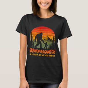Retro bigfoot farfar squatch som en farfar t shirt