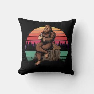 Retro Bigfoot och kaffe på 70 sekunder Kudde