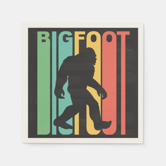 Retro Bigfoot Pappersservett (Framsidan)