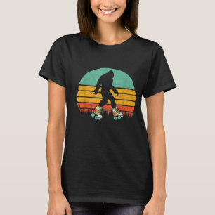 Retro Bigfoot Roller Skating Sasquatch 80s Skater T Shirt