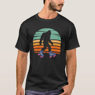 Retro Bigfoot Roller Skating Sasquatch 80S Yeti Sk T Shirt