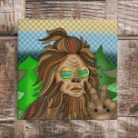 Retro Bigfoot | Sasquatch för popkonst Canvastryck<br><div class="desc">Retro pop art stil hand plockade coola Bigfoot med groovglas och snyggt ponytail.</div>