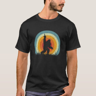 Retro Bigfoot Sasquatch Mitten Finger Funny I Hate T Shirt