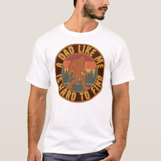 Retro Bigfoot Sasquatch Rolig Fars Dag Konst T Shirt