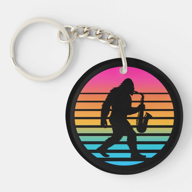 Retro Bigfoot Saxofon Solnedgång (Framsidan)