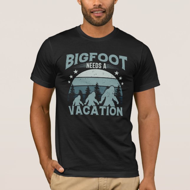 Retro Bigfoot Semester Grafisk T Shirt (Framsida)