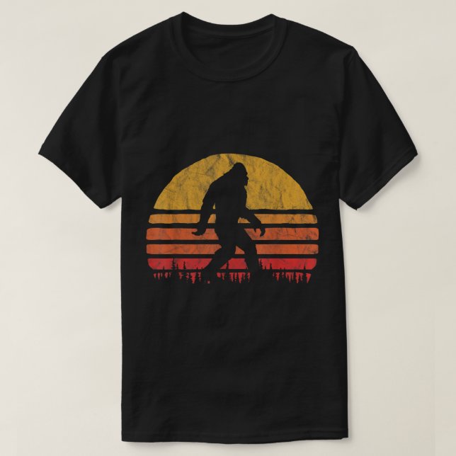 Retro Bigfoot Sunset Design T Shirt (Design framsida)