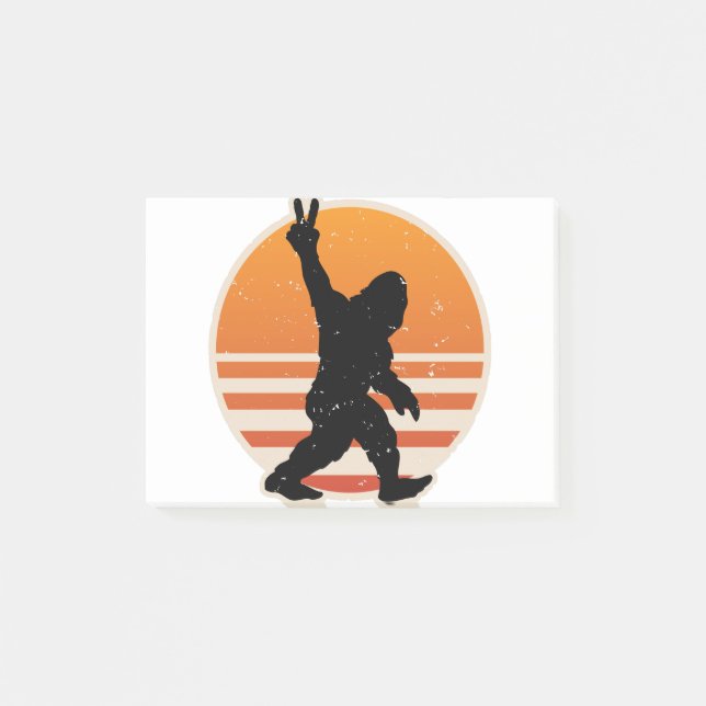 Retro Bigfot, Fredstecken Post-it Block (Framsida)