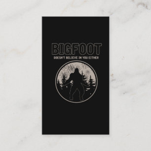 Retro Bigfot Squatch Yeti Believer Joke Visitkort