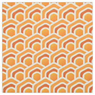 Retro bikakemönster i orange hexagonmönster tyg