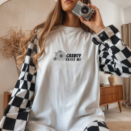 Retro bike Girl Irony black T Shirt
