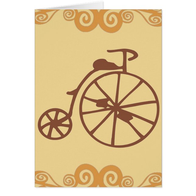 Retro Bike Hälsningskort (Framsidan)