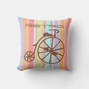 Retro Bike Polyester Dekorativ kudde 16 tum x 16 t