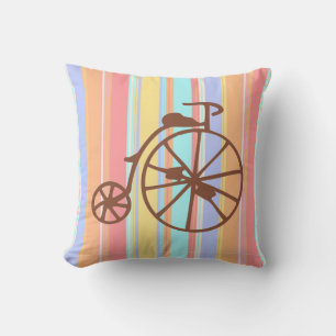 Retro Bike Polyester Dekorativ kudde 16 tum x 16 t