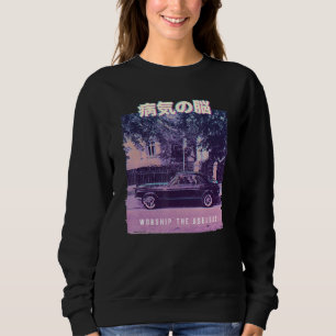 Retro-bil för Vaporwave Aesthetic Glitch 80 s T Shirt