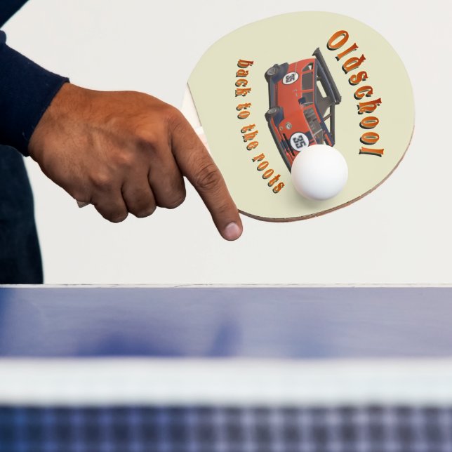 Retro bil ping pong paddel gammaldags design pingisracket (Insitu)