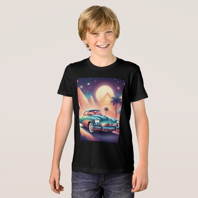 retro bil t-shirt design (Framsida Full)