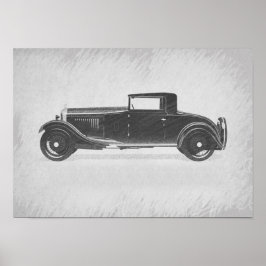 Retro bilkonst poster