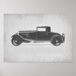 Retro bilkonst poster
