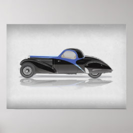 Retro bilkonst poster