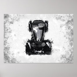 Retro bilkonst poster