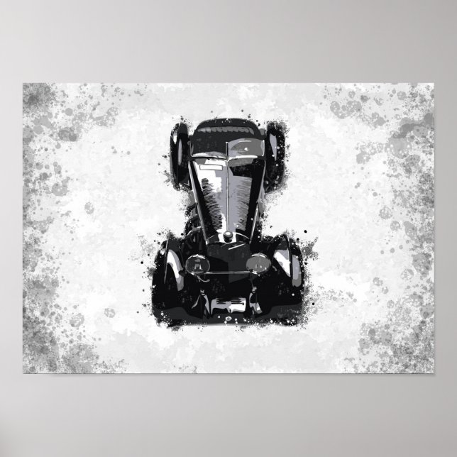 Retro bilkonst poster (Framsidan)