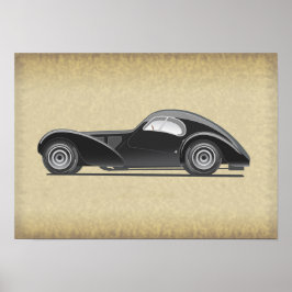 Retro bilkonst poster