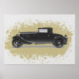 Retro bilkonst poster