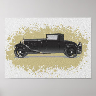 Retro bilkonst poster