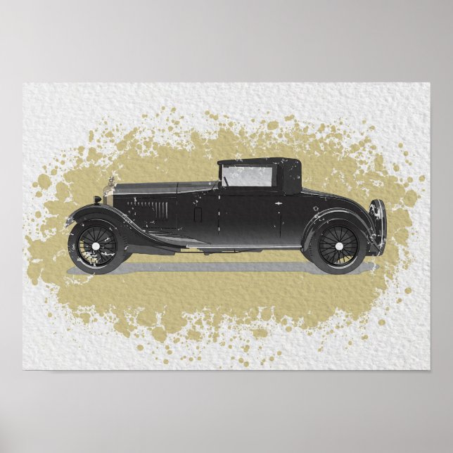 Retro bilkonst poster (Framsidan)