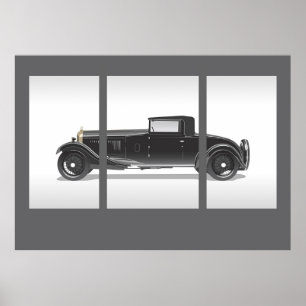 Retro bilkonst poster