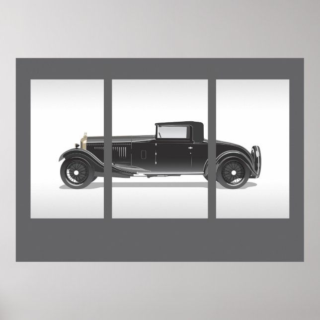 Retro bilkonst poster (Framsidan)