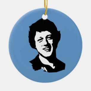 Retro Bill Clinton Julgransprydnad Keramik