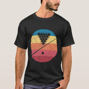Retro Billiards Cue Stick Bassäng Bord Snooker Pyr T Shirt