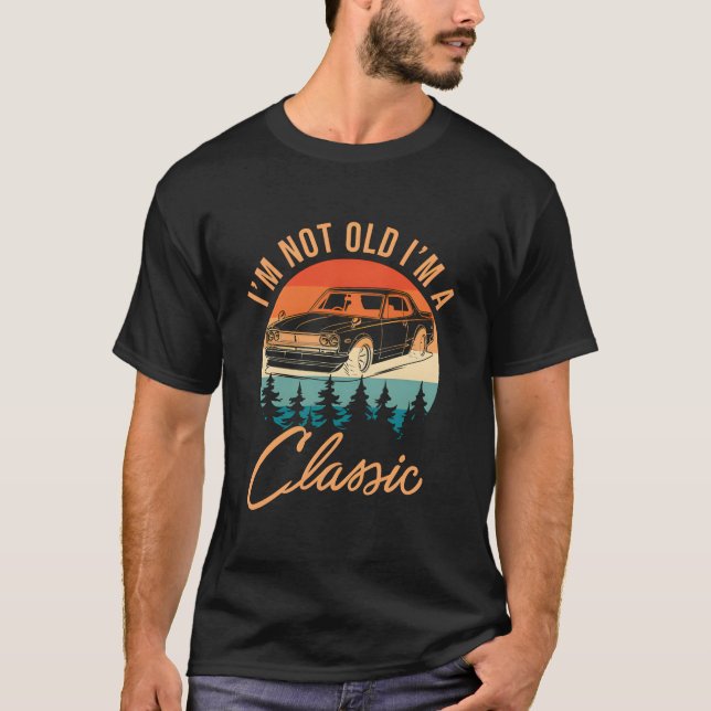 Retro-bilsgrafik, praktisk citat t shirt (Framsida)