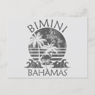 Retro Bimini Bahamas Postcard Vacation Cruise Vykort