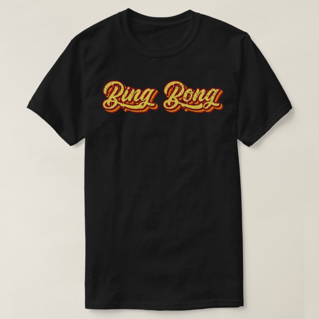 Retro Bing Bong Typography T Shirt (Design framsida)
