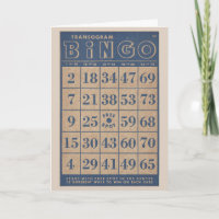 Retro Bingokortblått och solbränna