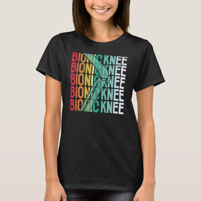 Retro Bionic Knee Survivors Survivors Survivors Su T Shirt (Framsida)