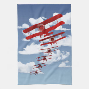 Retro Biplane Kökshandduk