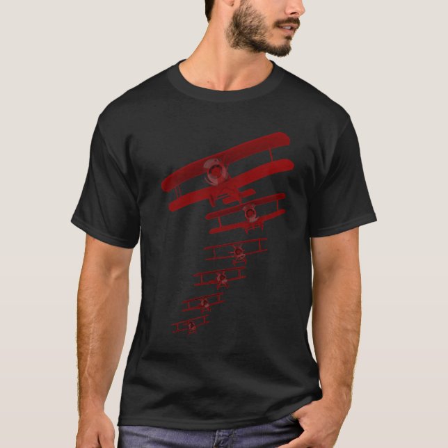 Retro Biplane T Shirt (Framsida)
